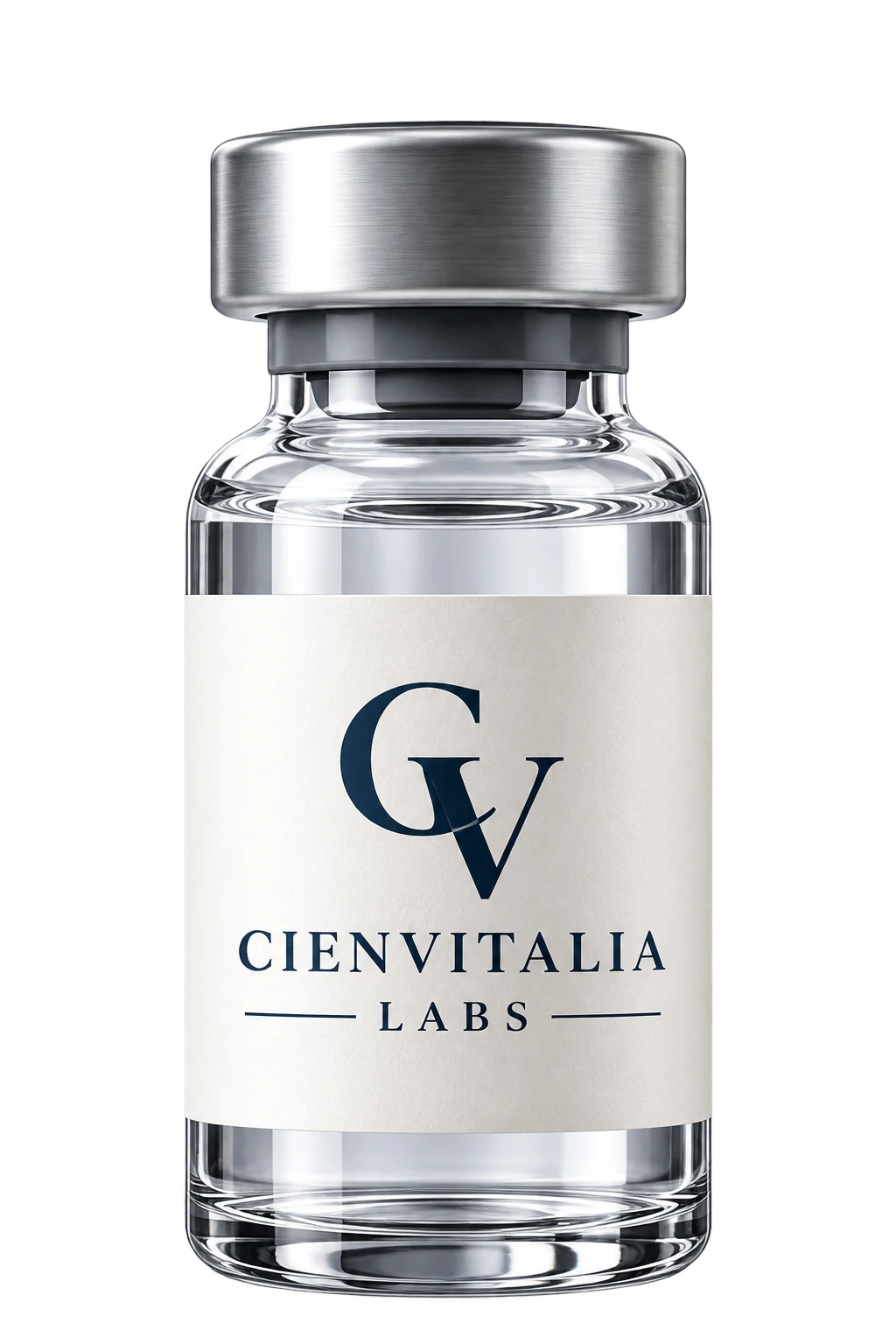 Cienvitalia Labs standard research vial, conceptual sample imagery.